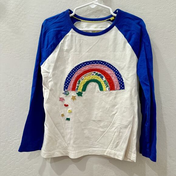 Mini Boden Appliqué Rainbow Raglan Long Sleeve Shirt - Picture 1 of 7